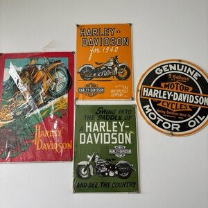 Harley-Davidson Retro Motorcycle Sign Collectable Metal